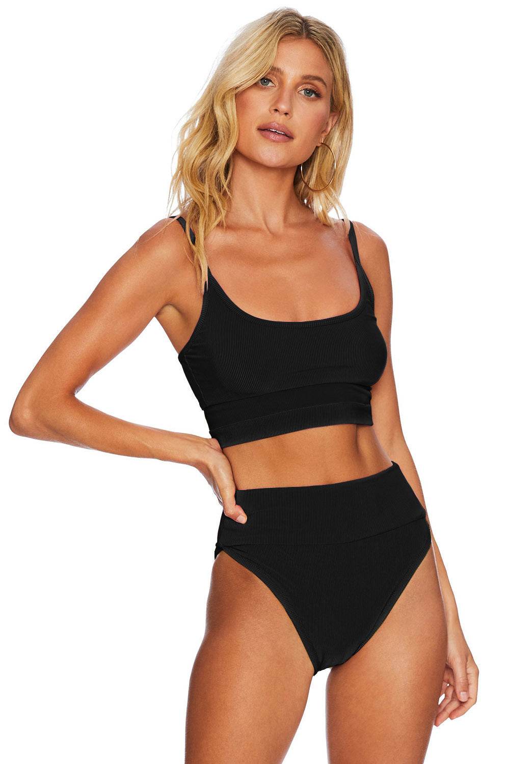 Color Block Spaghetti Strap Two-Piece Swim Set - Velveta Studio