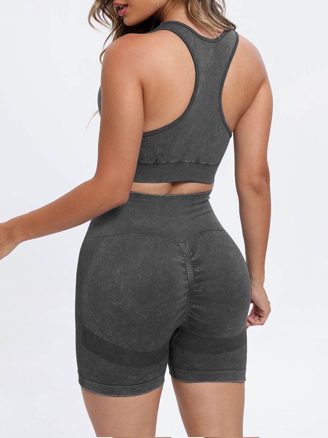 Scoop Neck Wide Strap Top and Shorts Active Set - Velveta Studio