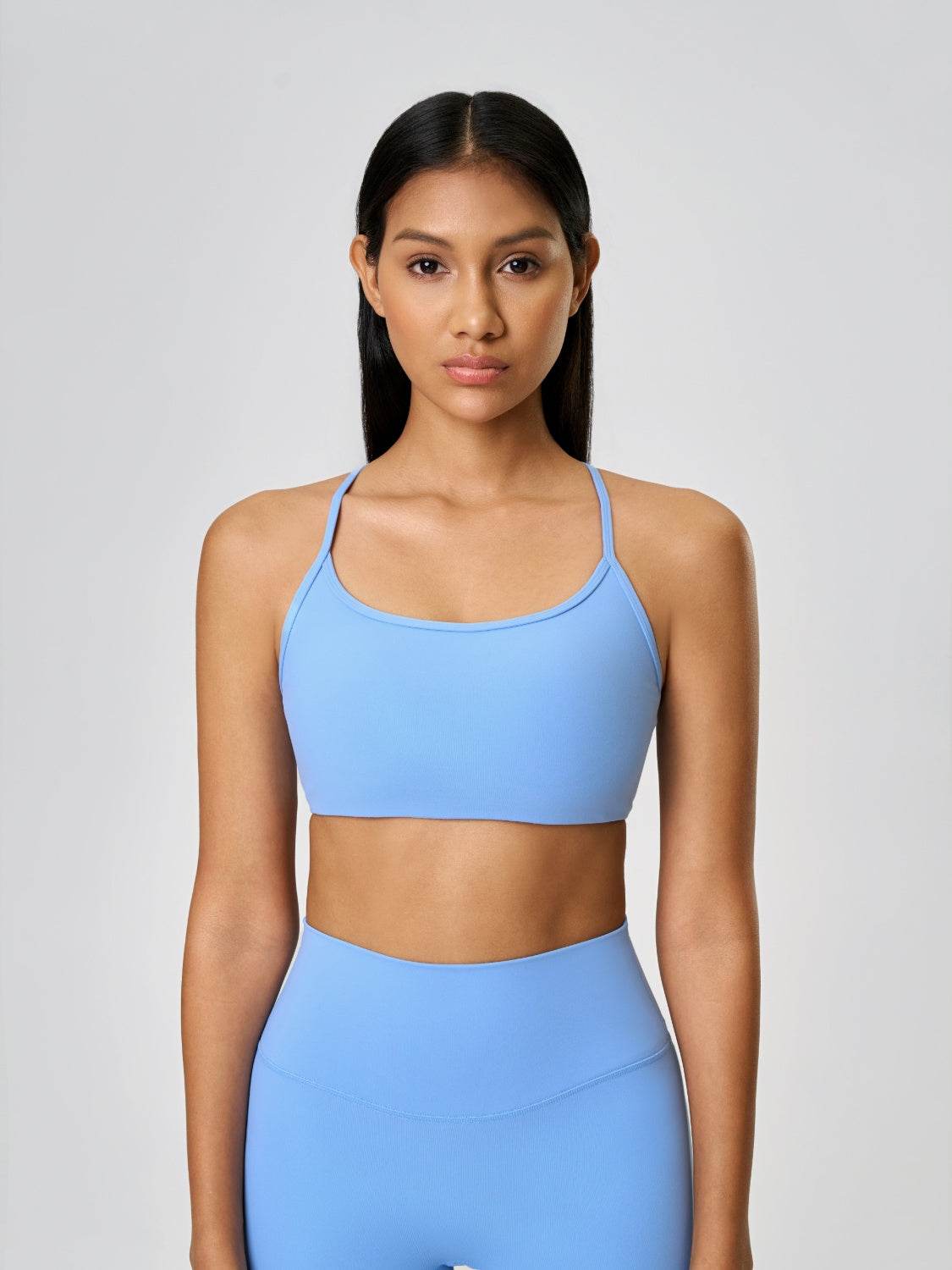Millennia Crisscross Back Scoop Neck Active Cami with Detachable Chest Pads - Velveta Studio