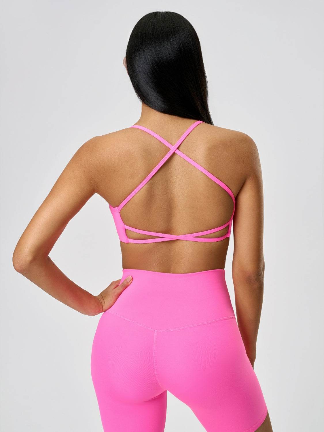 Millennia Crisscross Back Scoop Neck Active Cami with Detachable Chest Pads - Velveta Studio