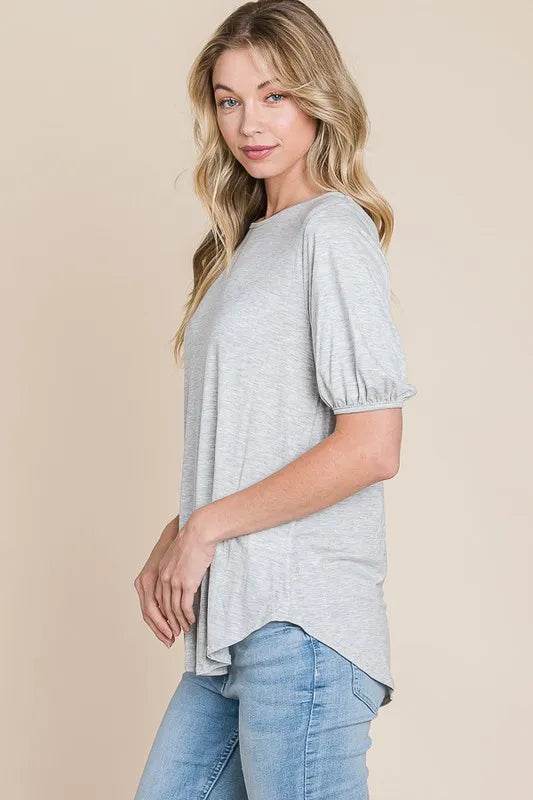 BOMBOM Soft Rayon Puff Sleeve T-Shirt - Velveta Studio