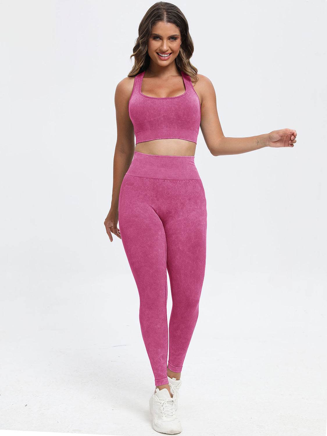 Scoop Neck Wide Strap Top and Pants Active Set - Velveta Studio