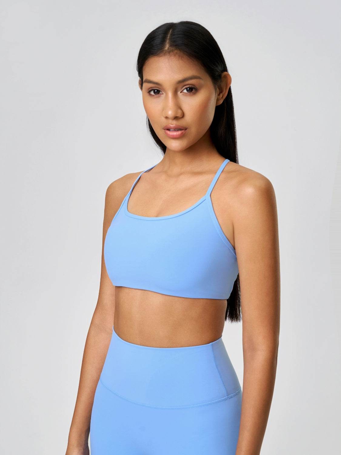 Millennia Crisscross Back Scoop Neck Active Cami with Detachable Chest Pads - Velveta Studio
