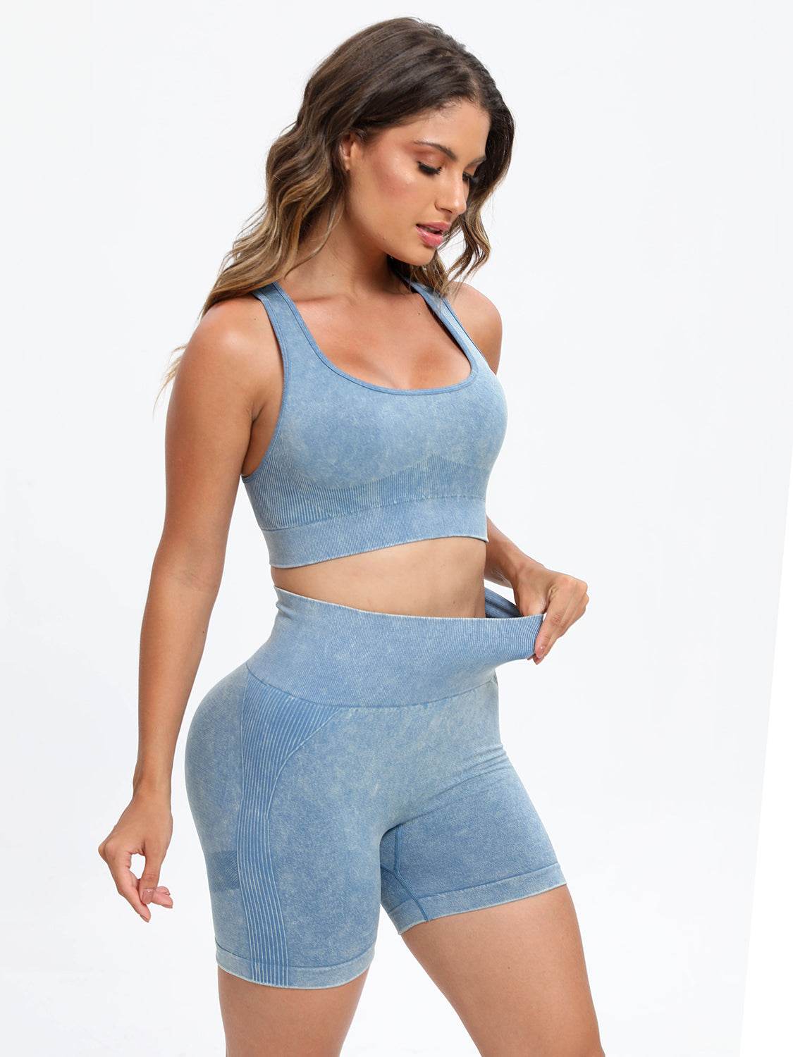 Scoop Neck Wide Strap Top and Shorts Active Set - Velveta Studio