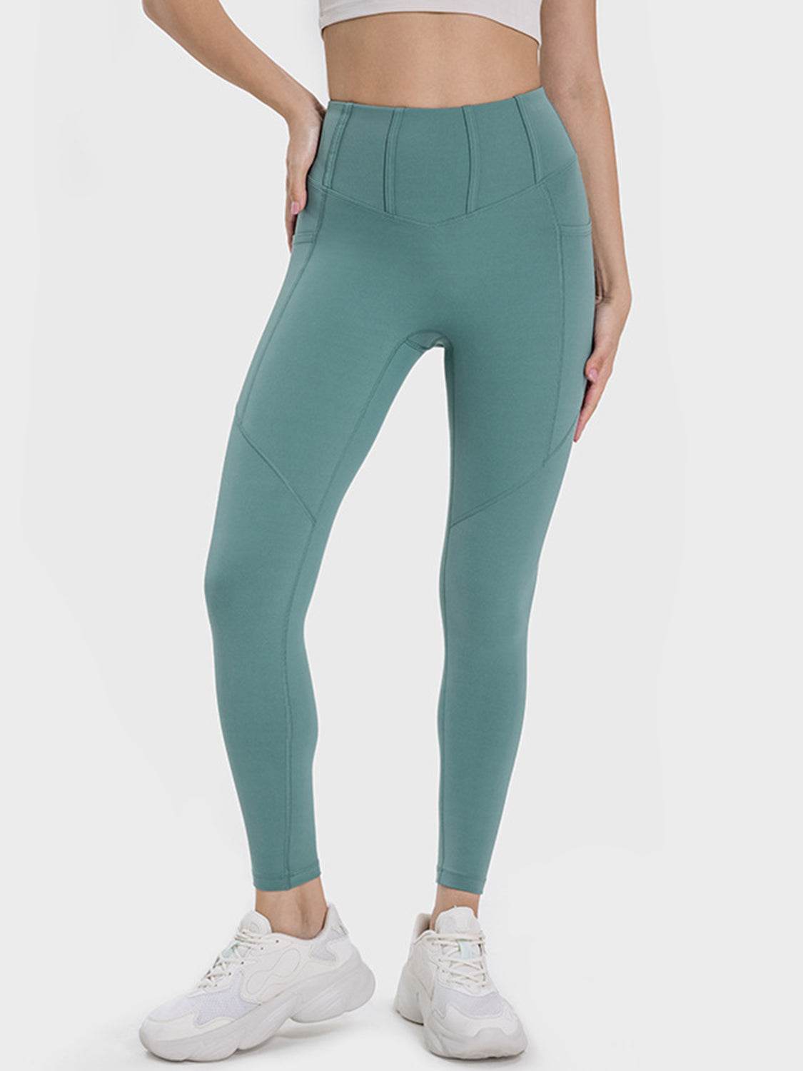 Millennia Pocketed High Waist Active Leggings - Velveta Studio