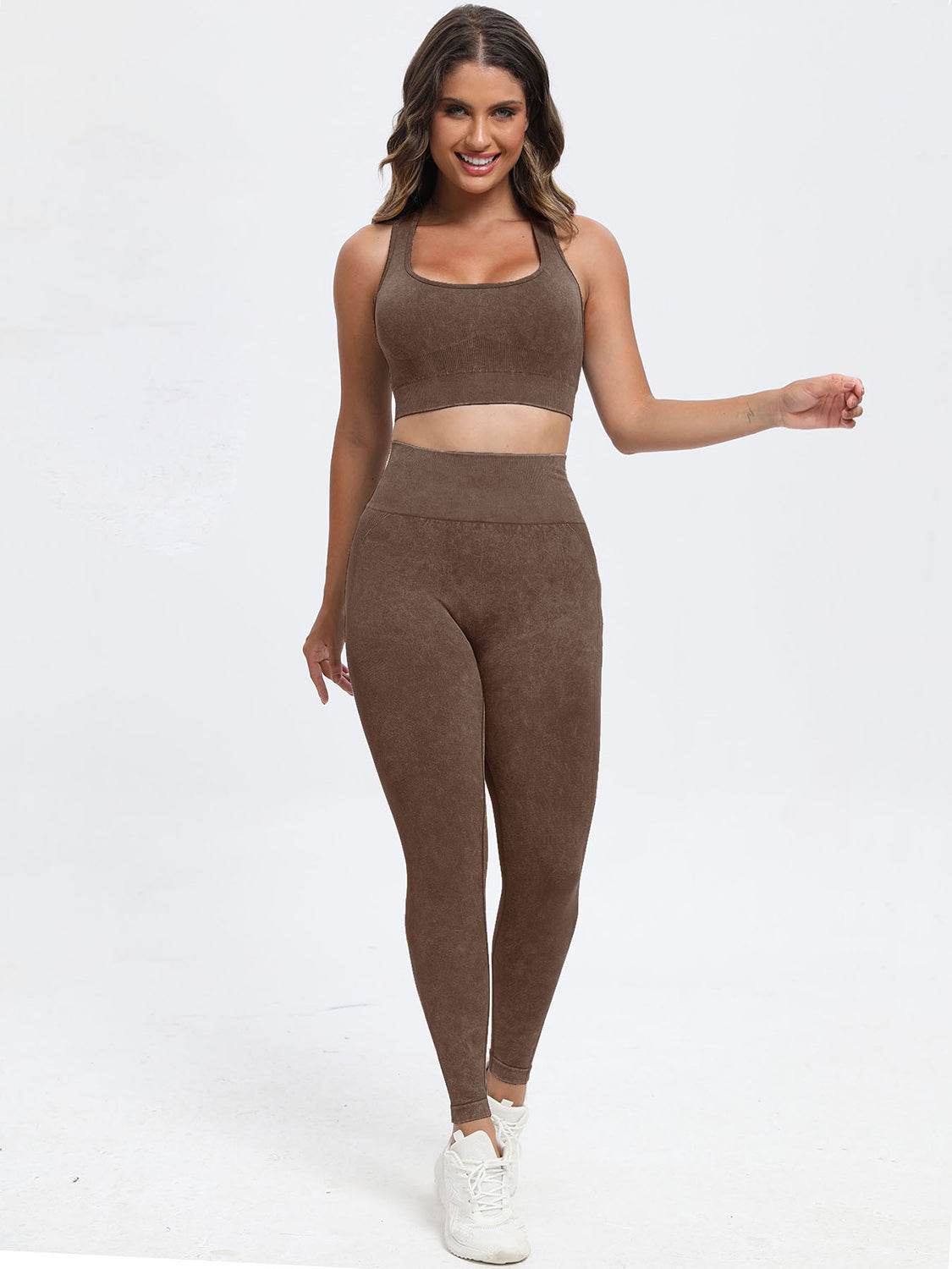 Scoop Neck Wide Strap Top and Pants Active Set - Velveta Studio