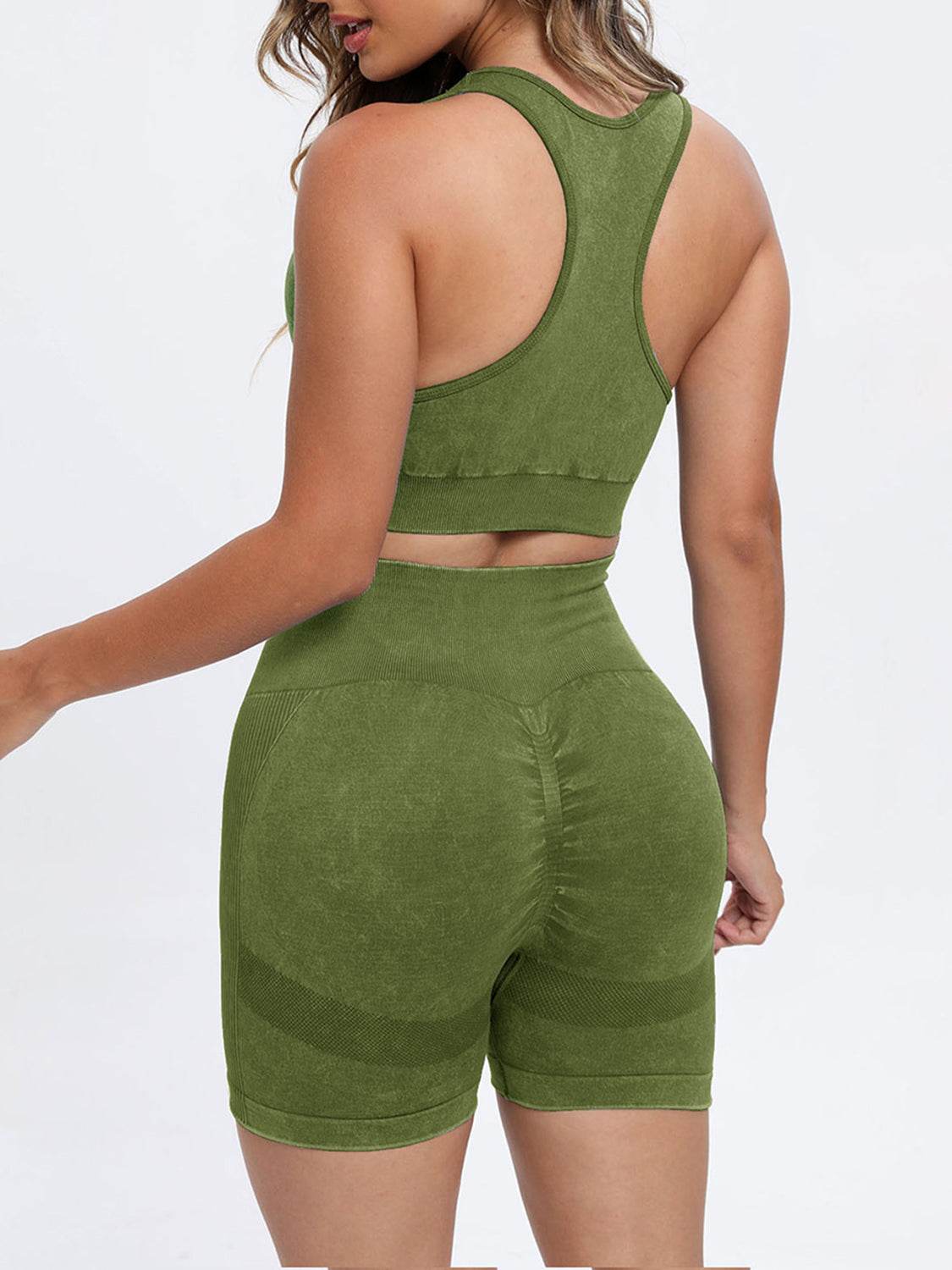 Scoop Neck Wide Strap Top and Shorts Active Set - Velveta Studio