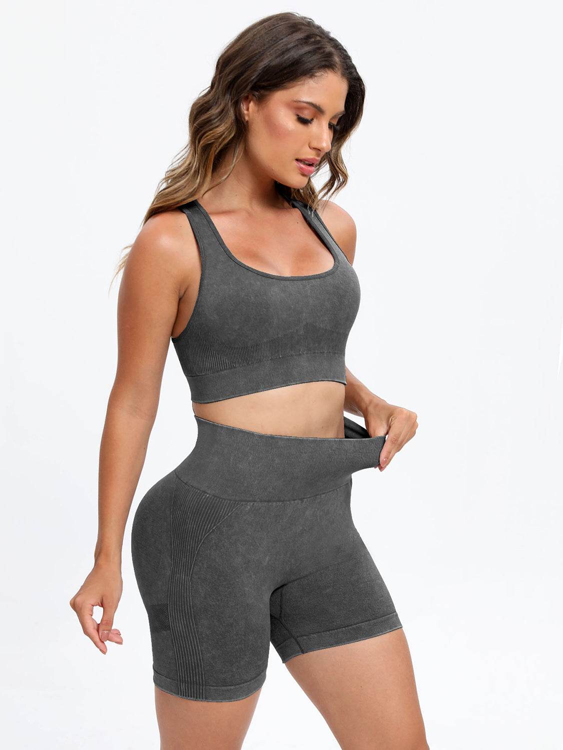 Scoop Neck Wide Strap Top and Shorts Active Set - Velveta Studio