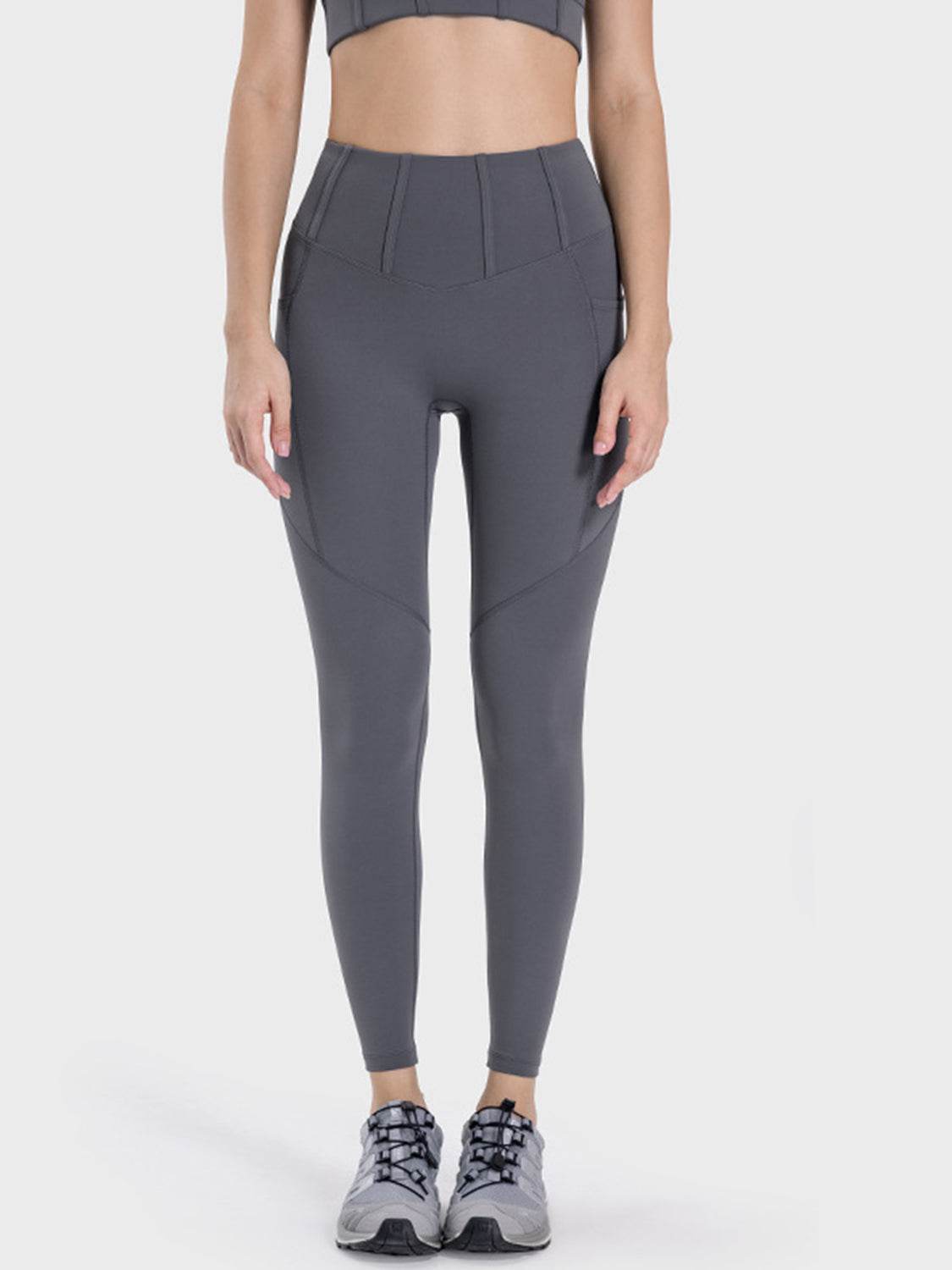 Millennia Pocketed High Waist Active Leggings - Velveta Studio