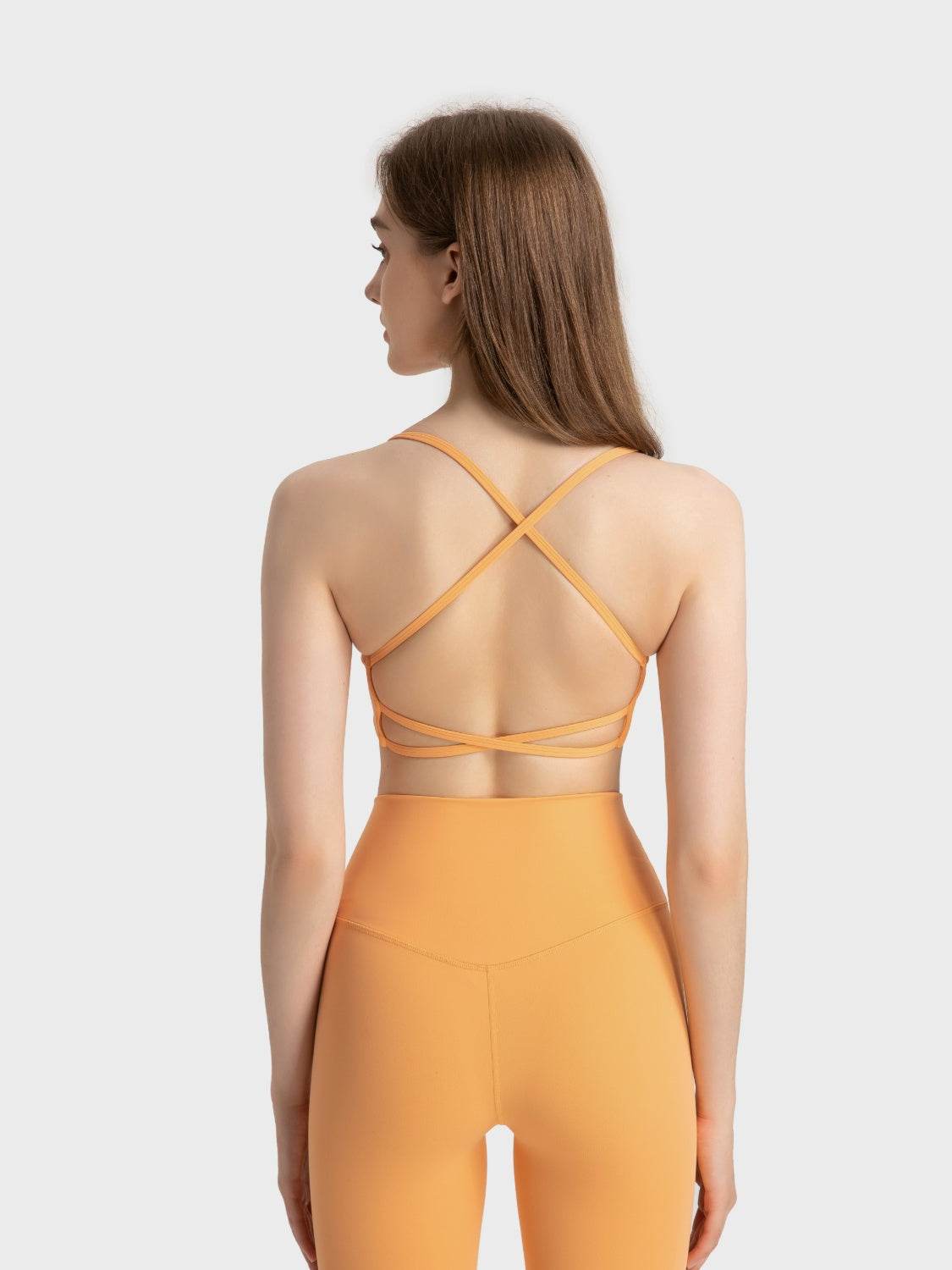 Millennia Crisscross Back Scoop Neck Active Cami with Detachable Chest Pads - Velveta Studio