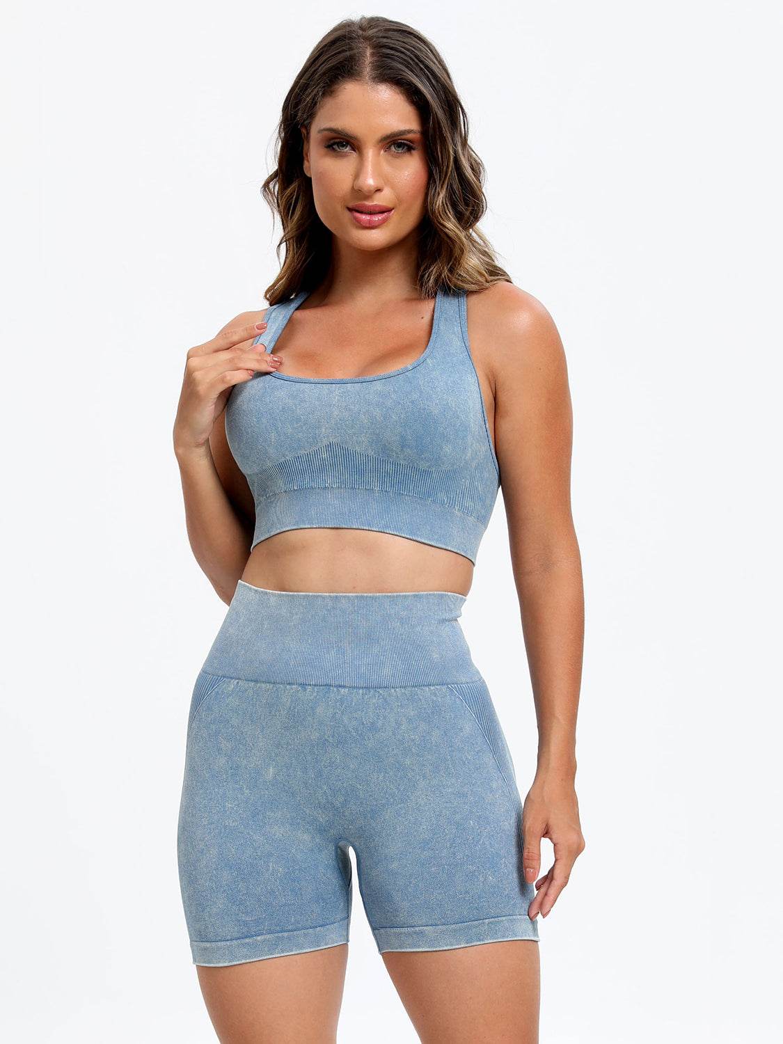 Scoop Neck Wide Strap Top and Shorts Active Set - Velveta Studio