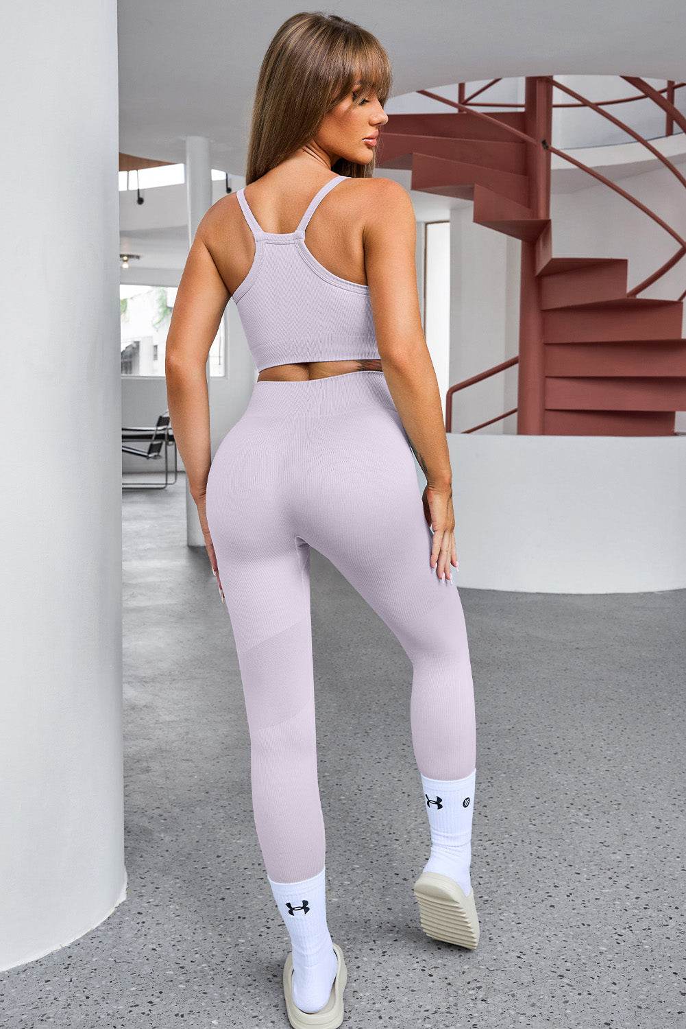 Tank Cropped Active Top and Pants Set - Velveta Studio