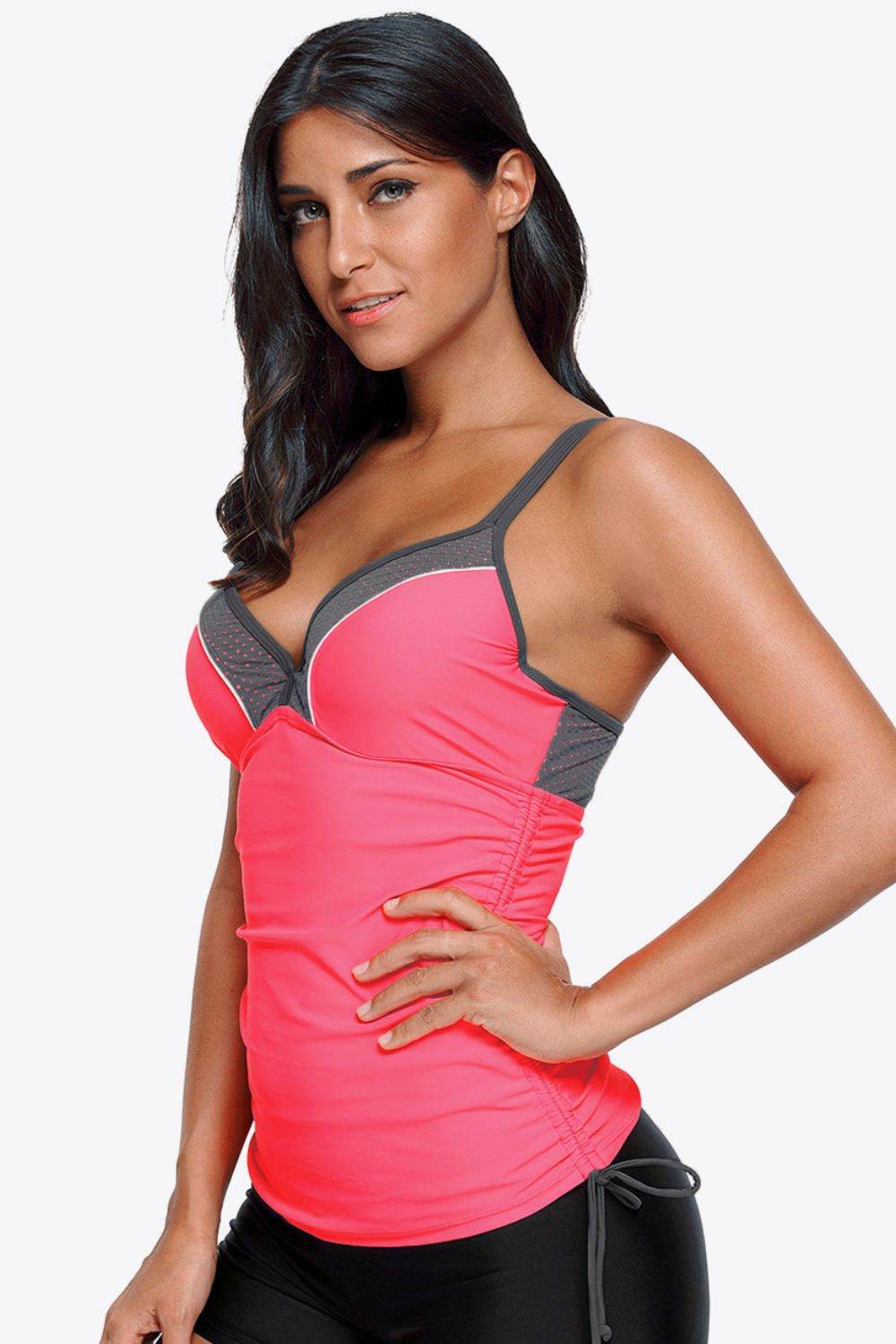 Contrast Sweetheart Neck Swim Cami - Velveta Studio