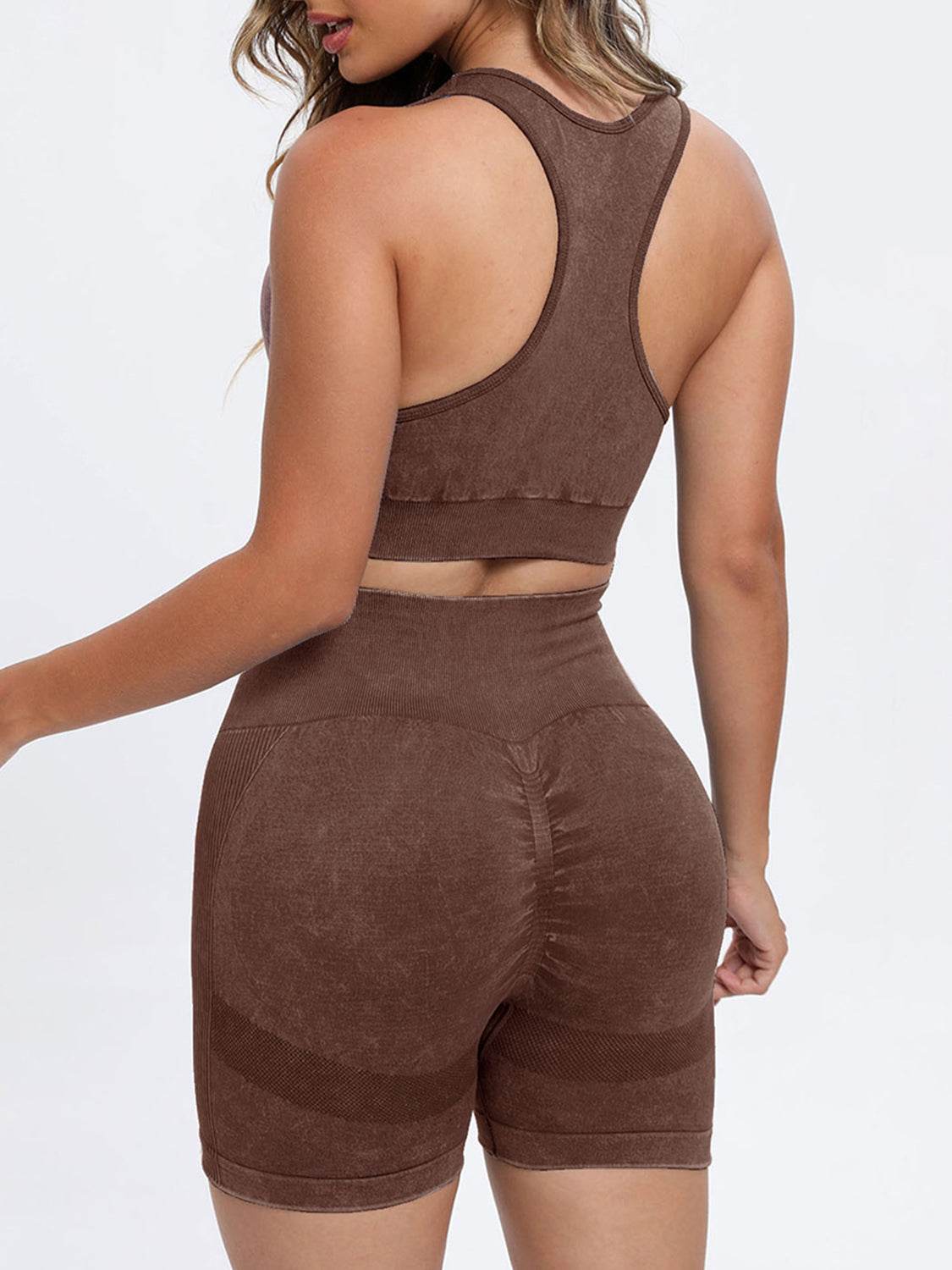 Scoop Neck Wide Strap Top and Shorts Active Set - Velveta Studio