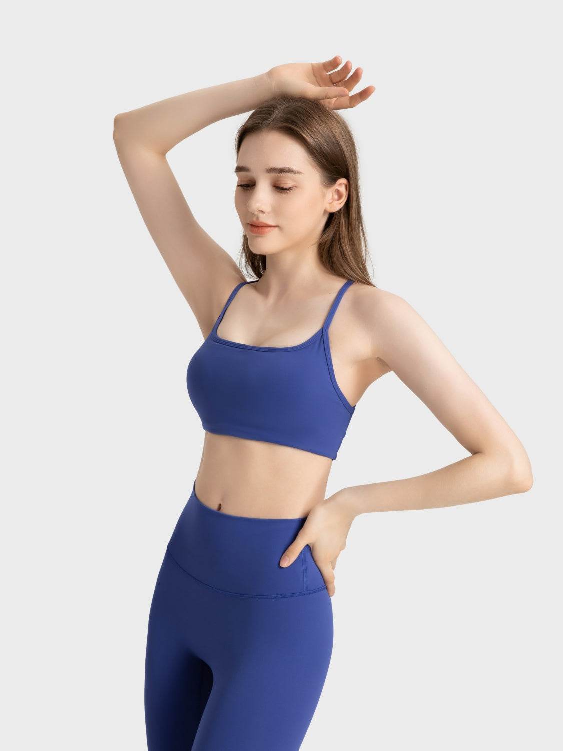 Millennia Crisscross Back Scoop Neck Active Cami with Detachable Chest Pads - Velveta Studio