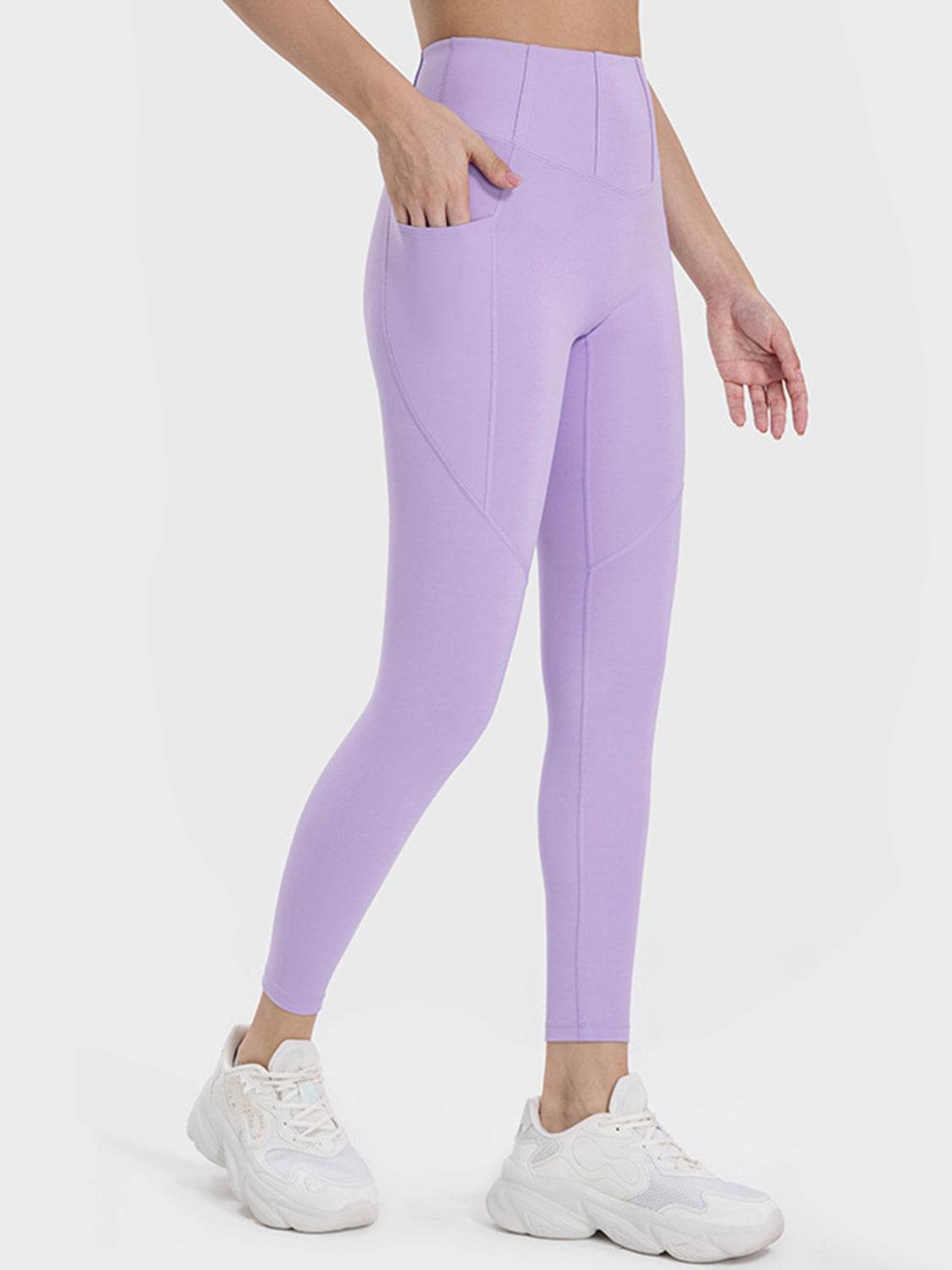 Millennia Pocketed High Waist Active Leggings - Velveta Studio