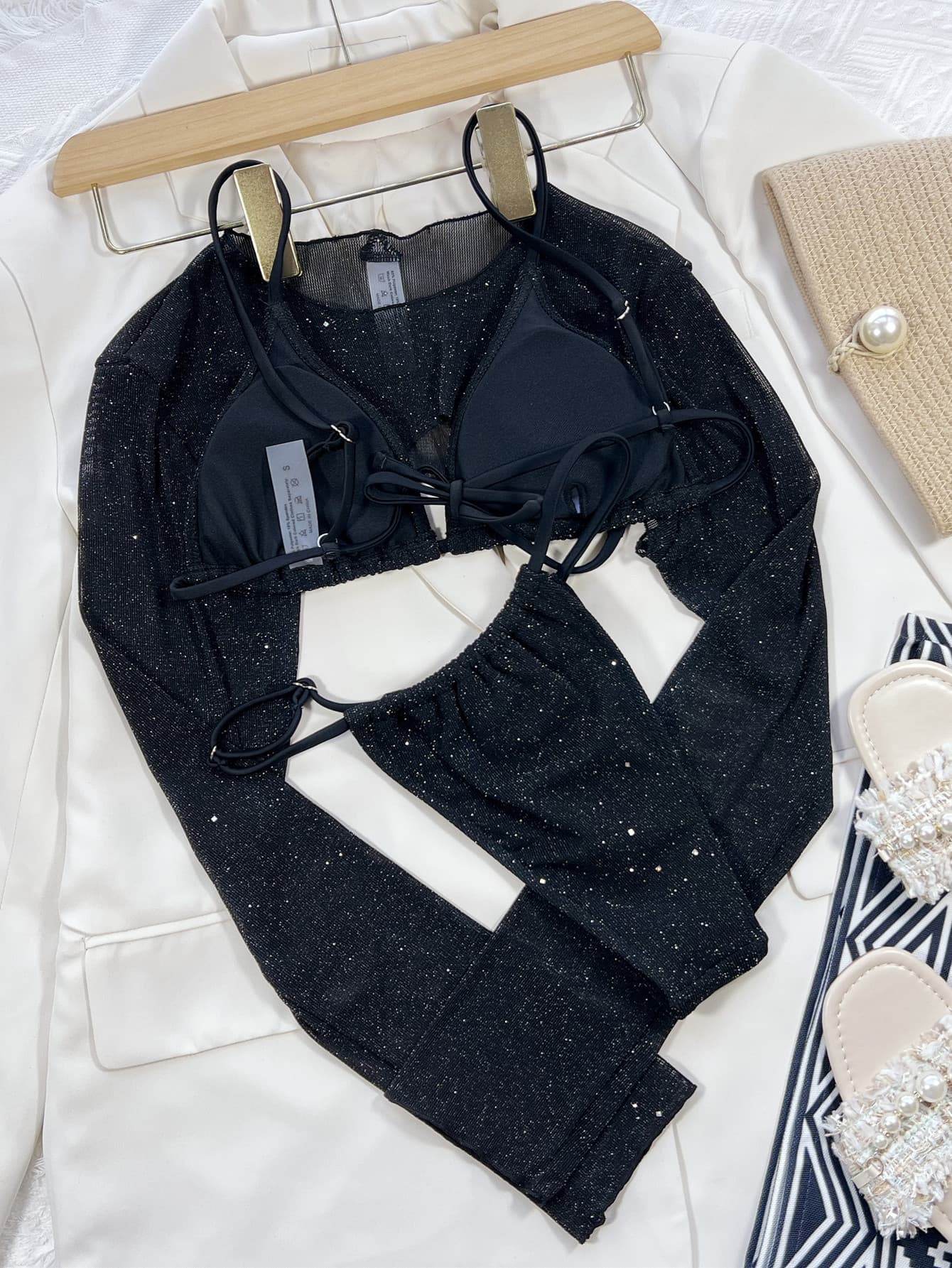 Glitter Three-Piece Swim Set - Velveta Studio
