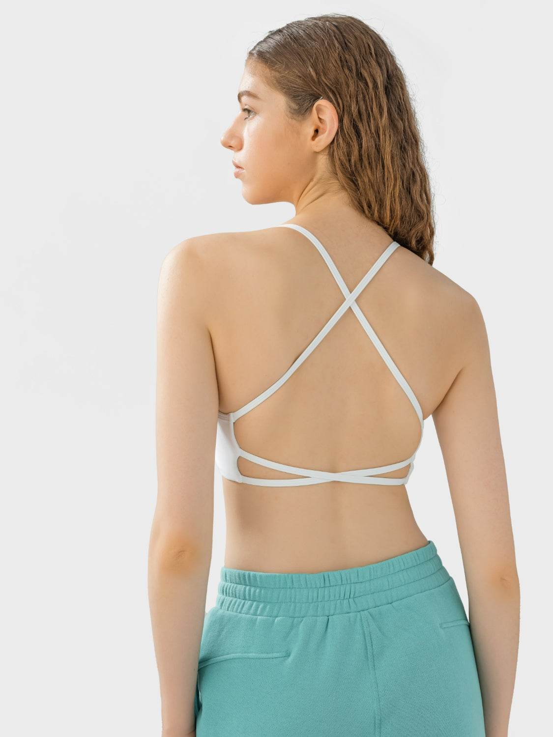 Millennia Crisscross Back Scoop Neck Active Cami with Detachable Chest Pads - Velveta Studio
