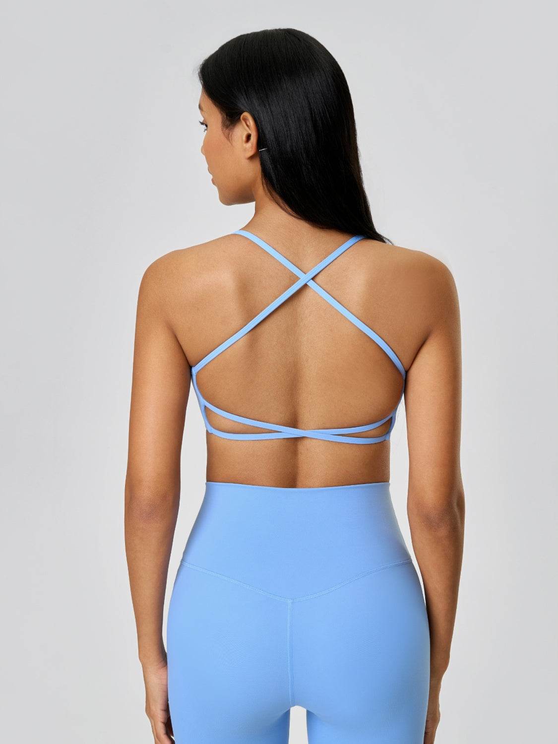 Millennia Crisscross Back Scoop Neck Active Cami with Detachable Chest Pads - Velveta Studio