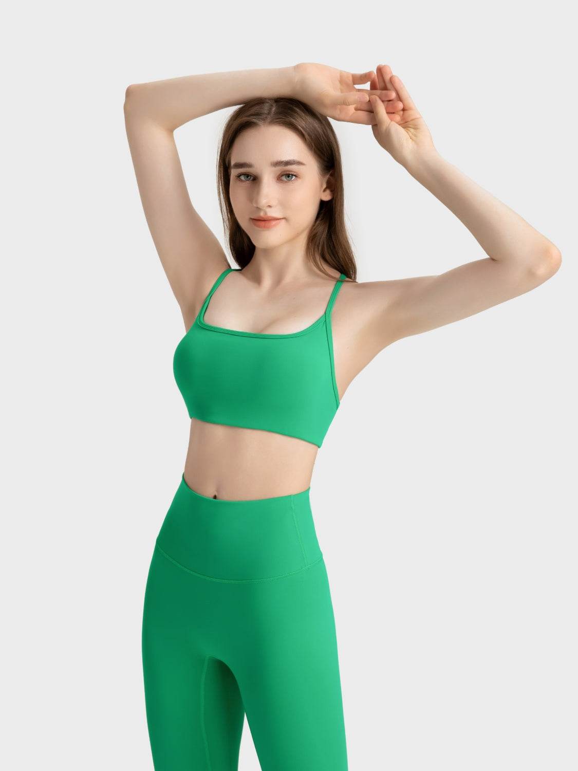 Millennia Crisscross Back Scoop Neck Active Cami with Detachable Chest Pads - Velveta Studio