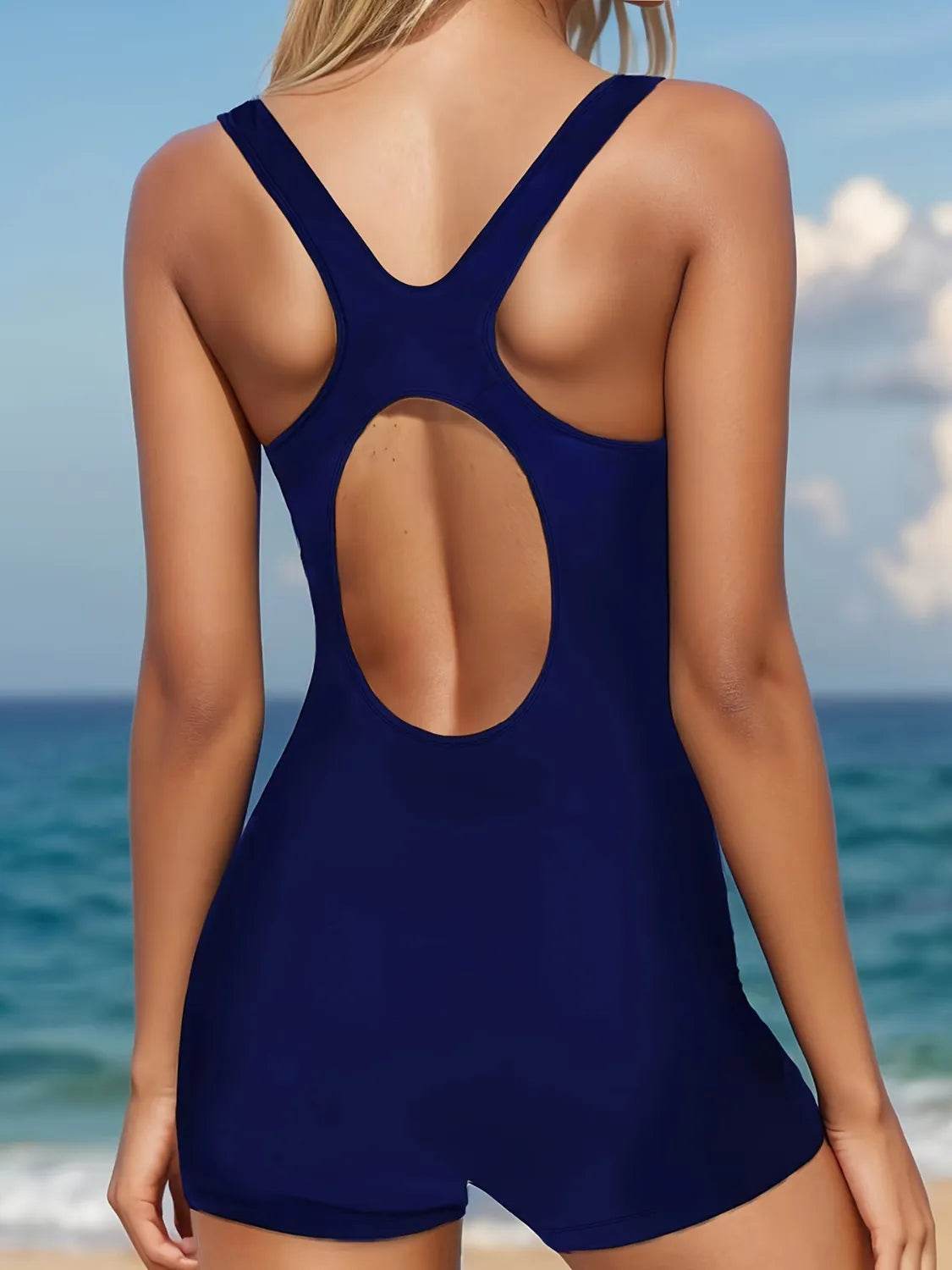 Cutout Back Wide Strap One-Piece Swimwear - Velveta Studio
