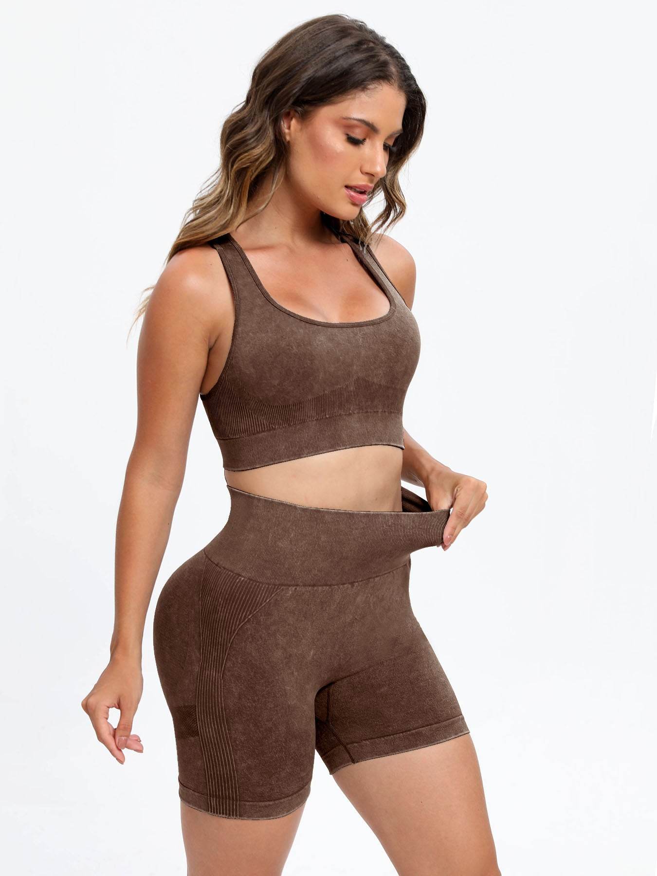 Scoop Neck Wide Strap Top and Shorts Active Set - Velveta Studio