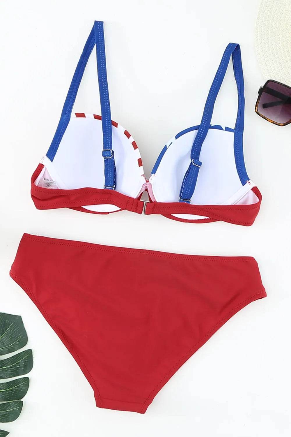Printed Ruched Bikini Set - Velveta Studio