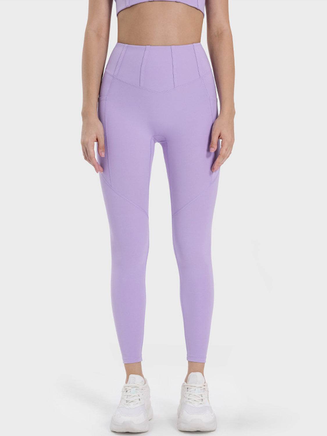 Millennia Pocketed High Waist Active Leggings - Velveta Studio