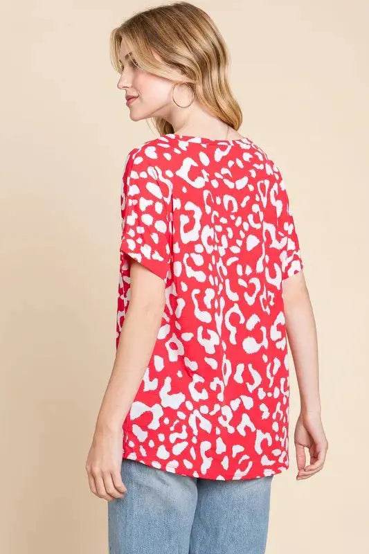 BOMBOM Animal Print Stretchy T-Shirt - Velveta Studio