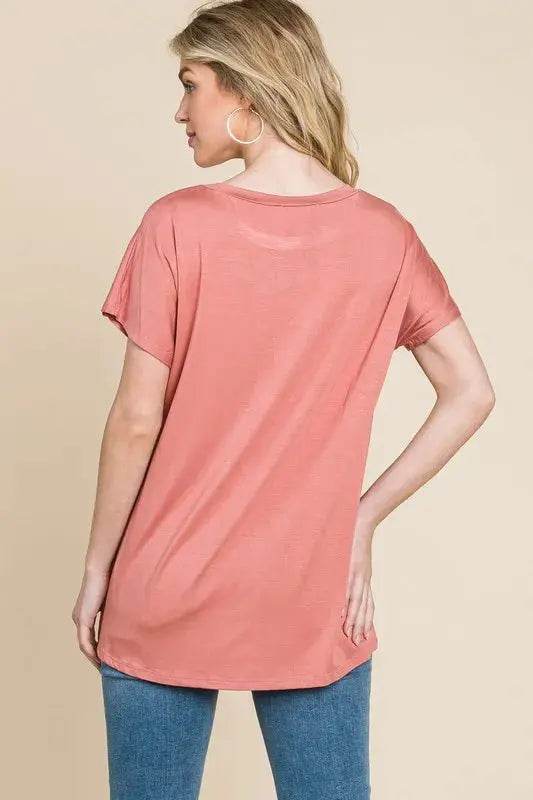 BOMBOM Leopard Chest Pocket Tee - Velveta Studio