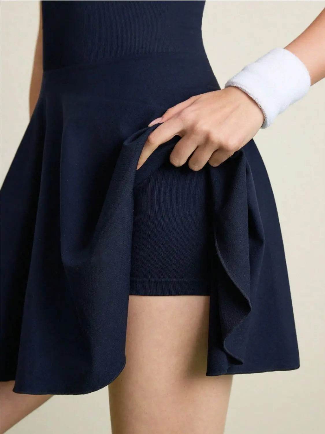 Backless Halter Neck Active Dress - Velveta Studio