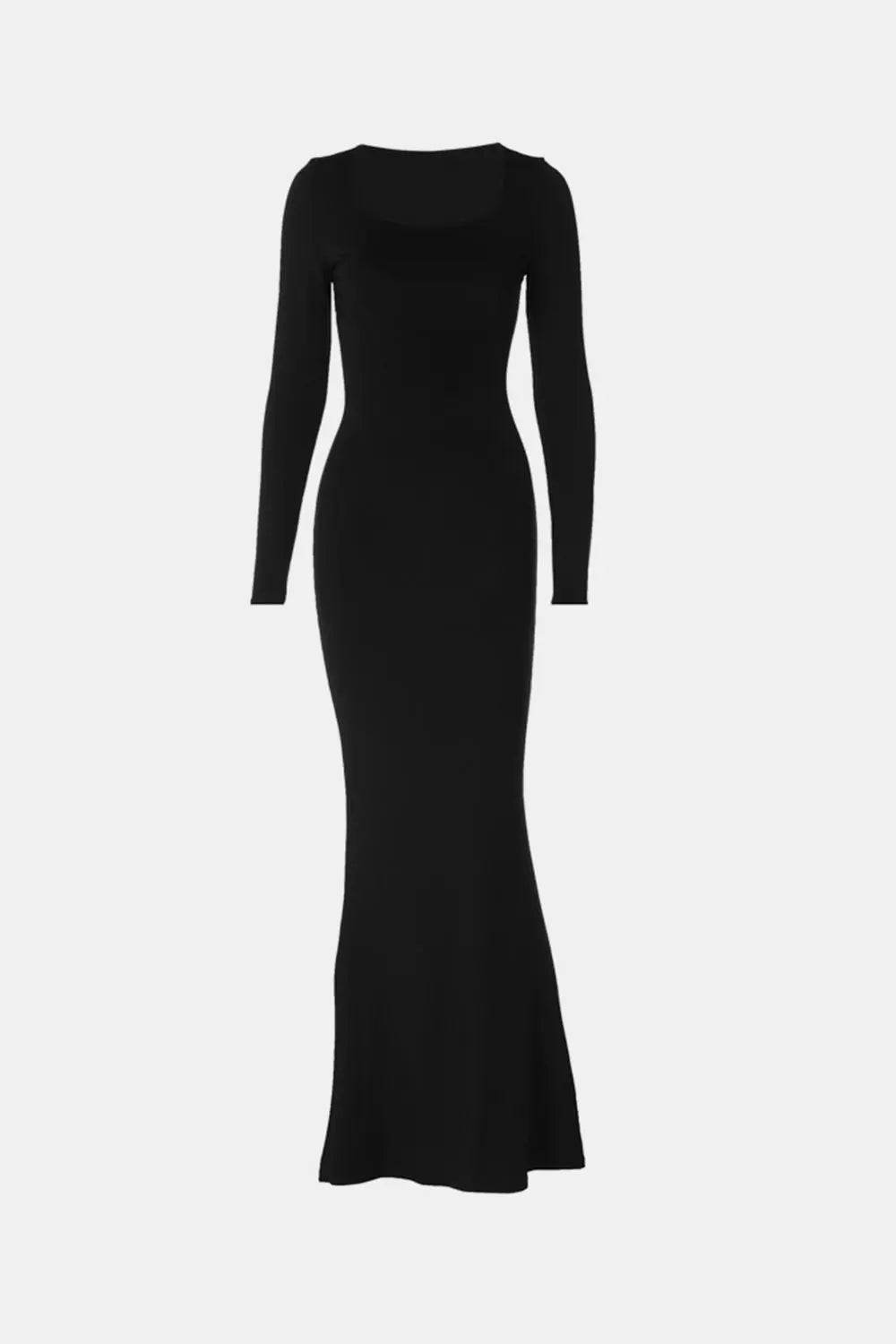 Basic Bae Built-In Shapewear Square Neck Long Sleeve Maxi Dress - Velveta Studio