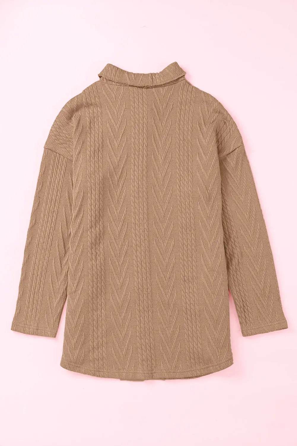 Button Up Drop Shoulder Jacket - Velveta Studio
