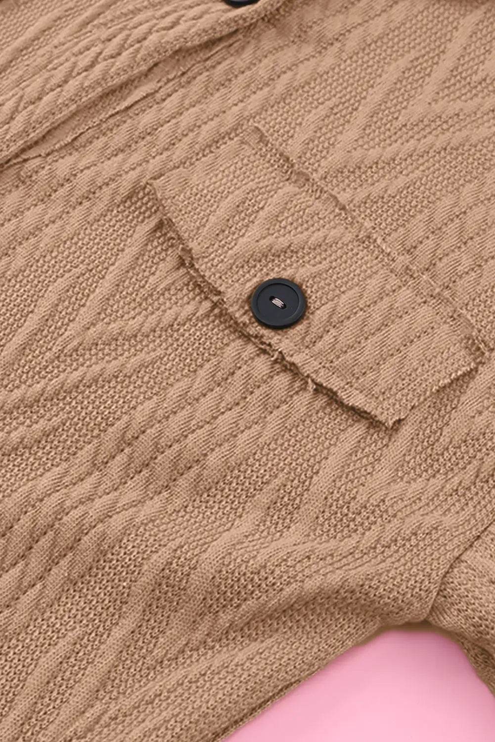 Button Up Drop Shoulder Jacket - Velveta Studio