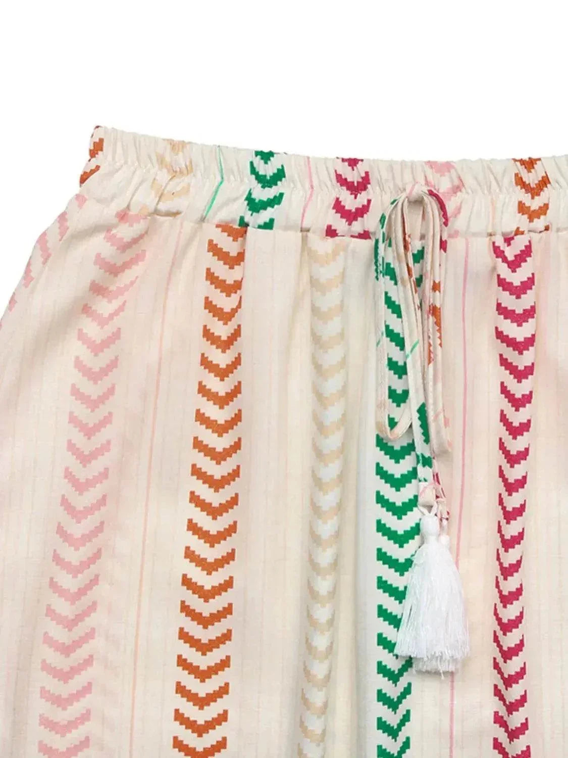 Frill Printed Maxi Skirt - Velveta Studio