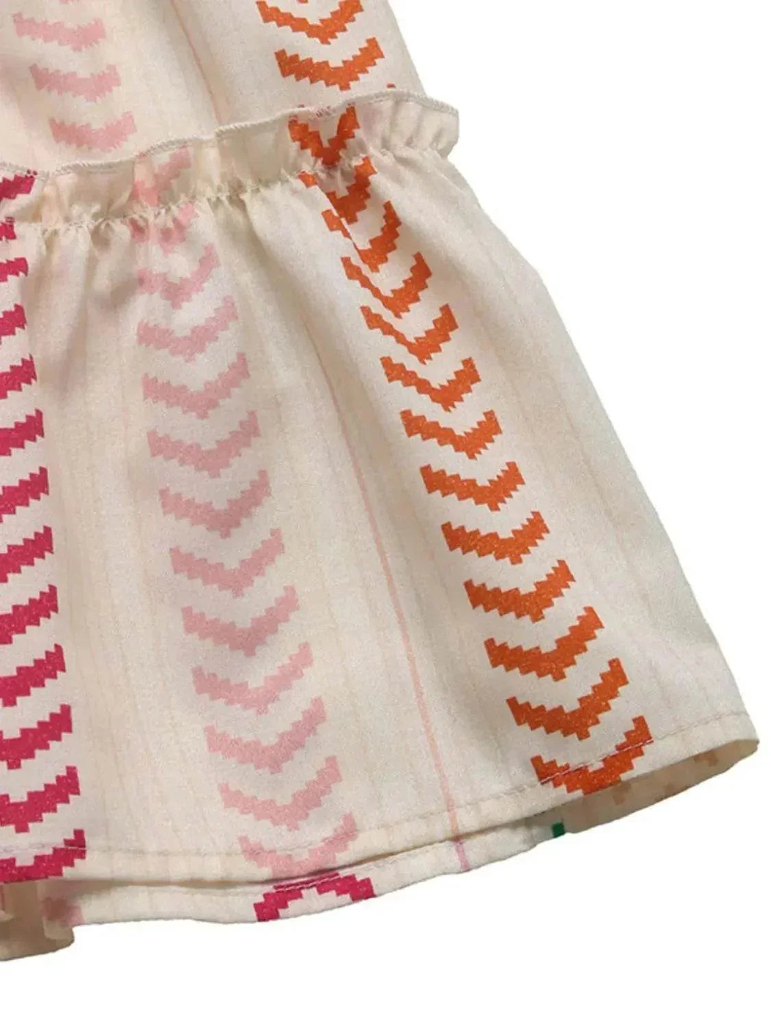 Frill Printed Maxi Skirt - Velveta Studio