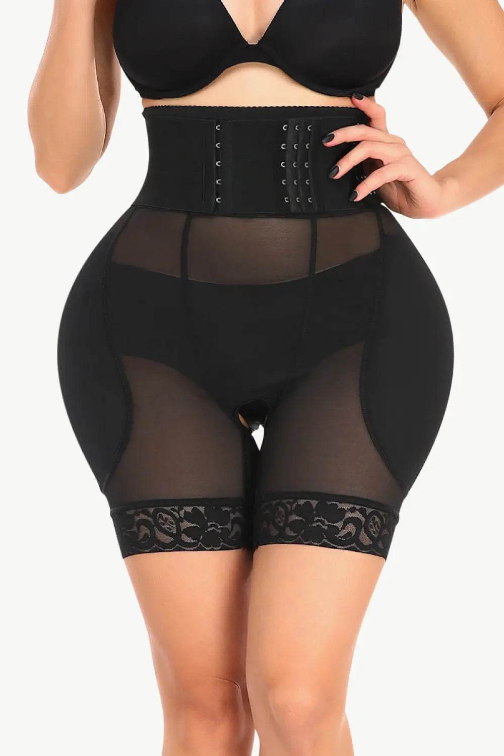 Full Size Breathable Lace Trim Shaping Shorts - Velveta Studio