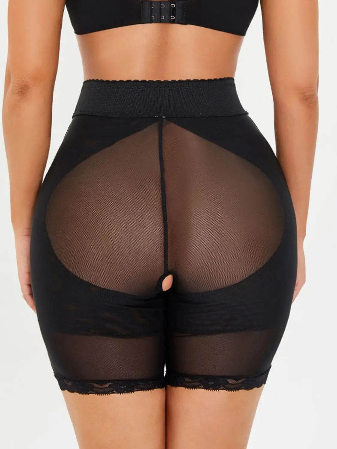Full Size High-Waisted Lace Trim Shaping Shorts - Velveta Studio
