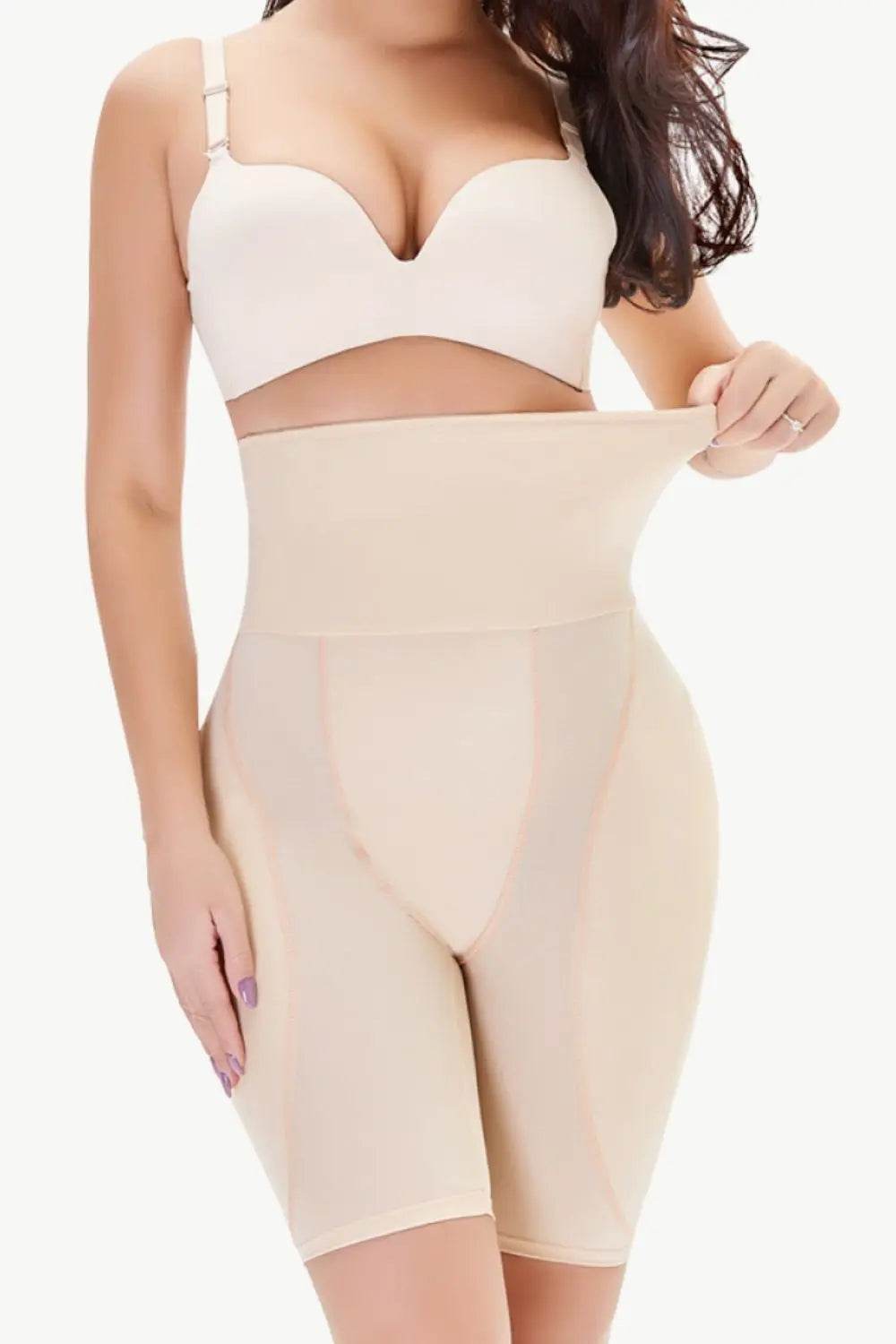 Full Size High Waisted Pull-On Shaping Shorts - Velveta Studio