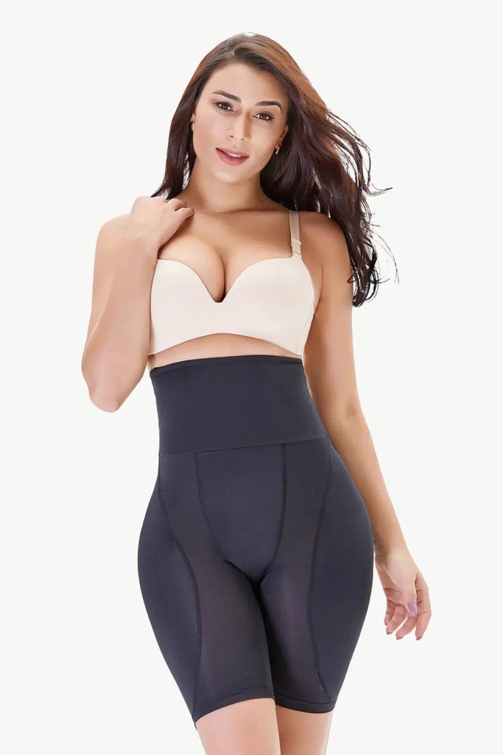 Full Size High Waisted Pull-On Shaping Shorts - Velveta Studio