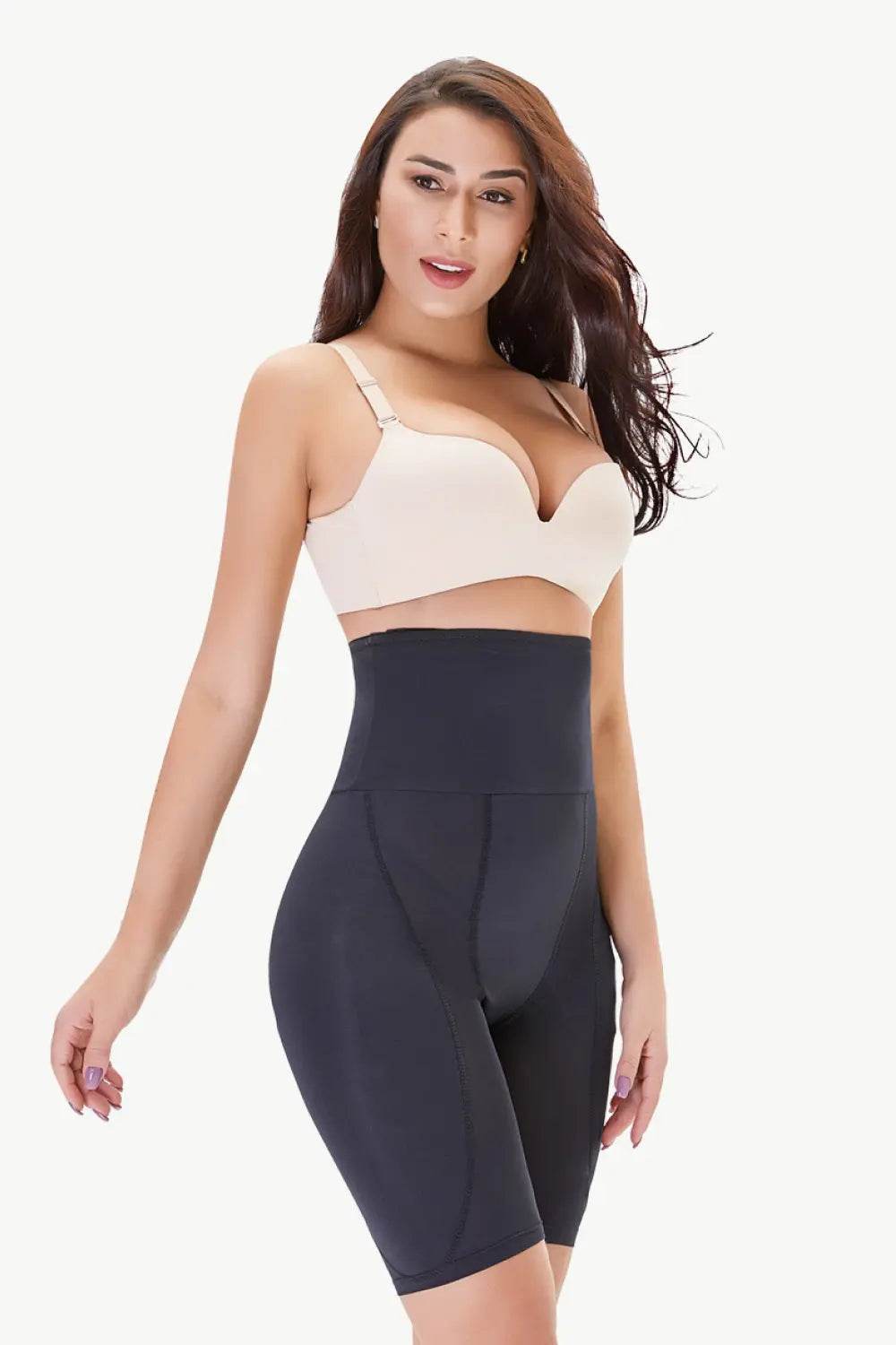 Full Size High Waisted Pull-On Shaping Shorts - Velveta Studio