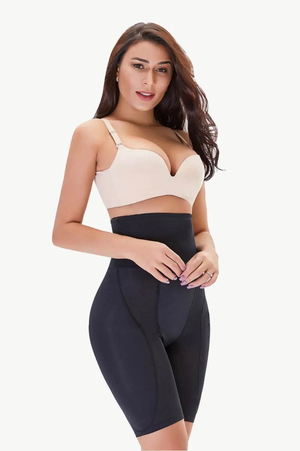 Full Size High Waisted Pull-On Shaping Shorts - Velveta Studio