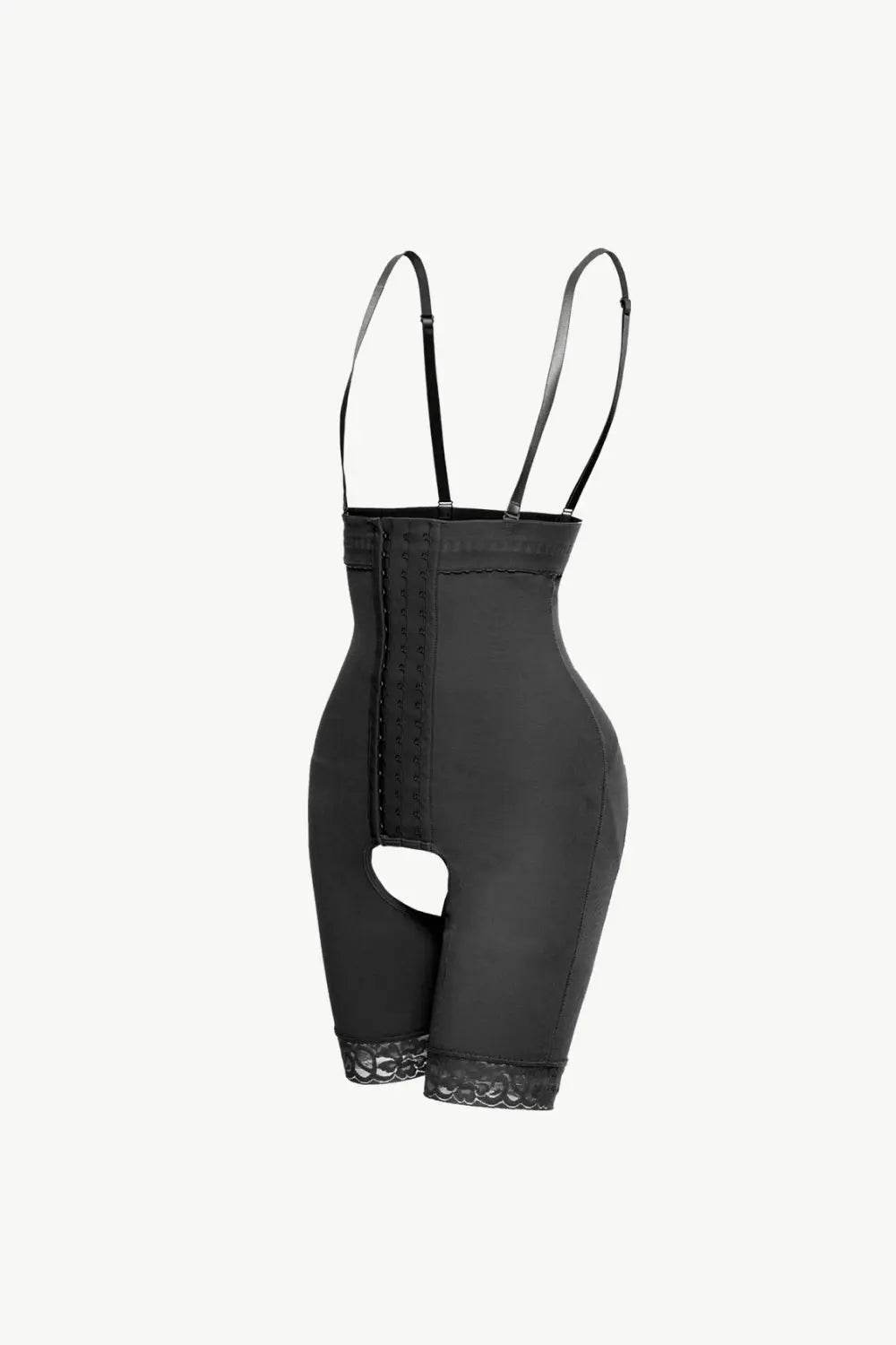 Full Size Hook-and-Eye Lace Trim Shaping Bodysuit - Velveta Studio