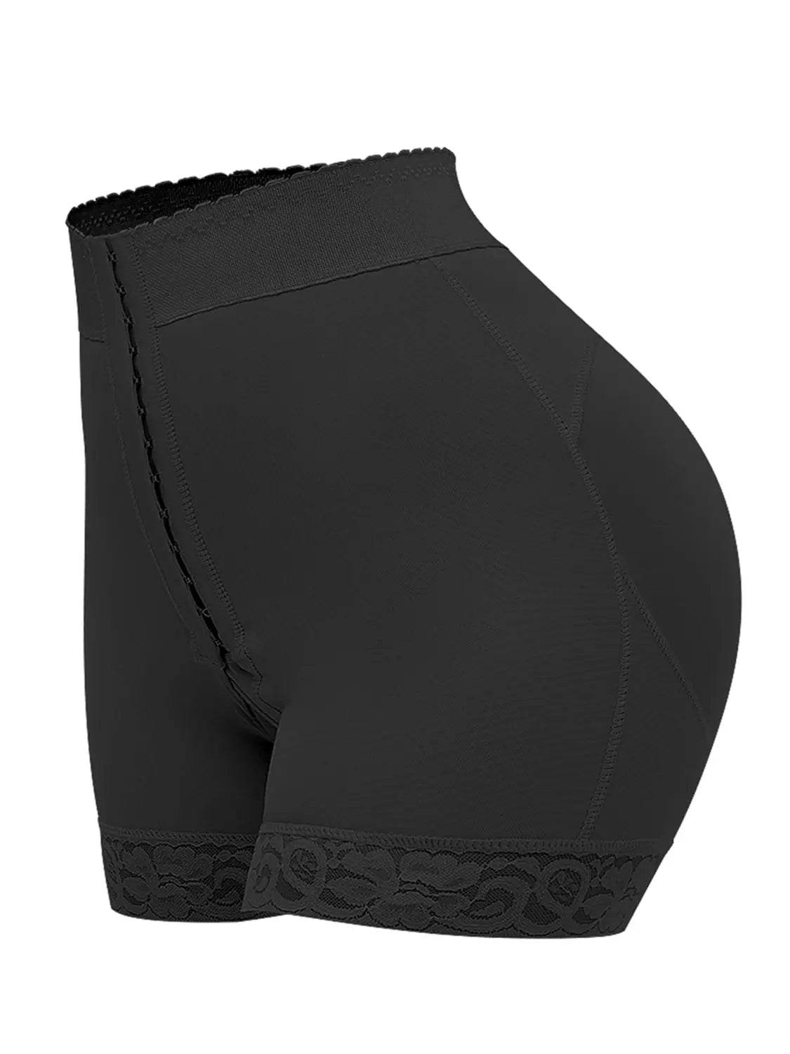 Full Size Lace Detail Hook-and-Eye Shaping Shorts - Velveta Studio