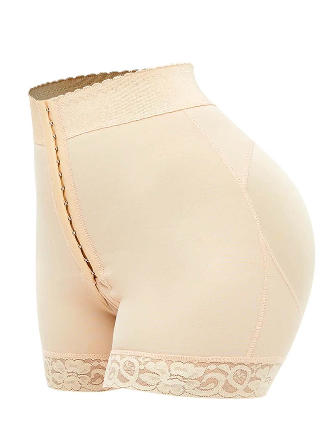 Full Size Lace Detail Hook-and-Eye Shaping Shorts - Velveta Studio