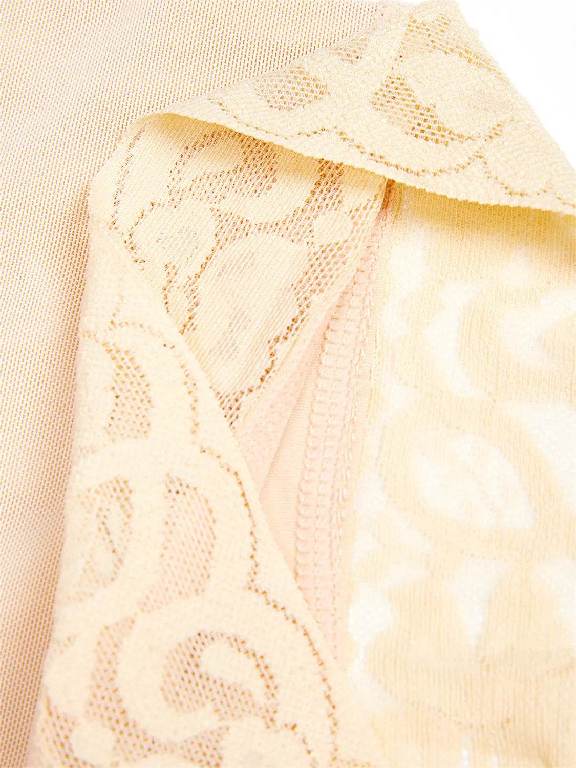 Full Size Lace Detail Hook-and-Eye Shaping Shorts - Velveta Studio