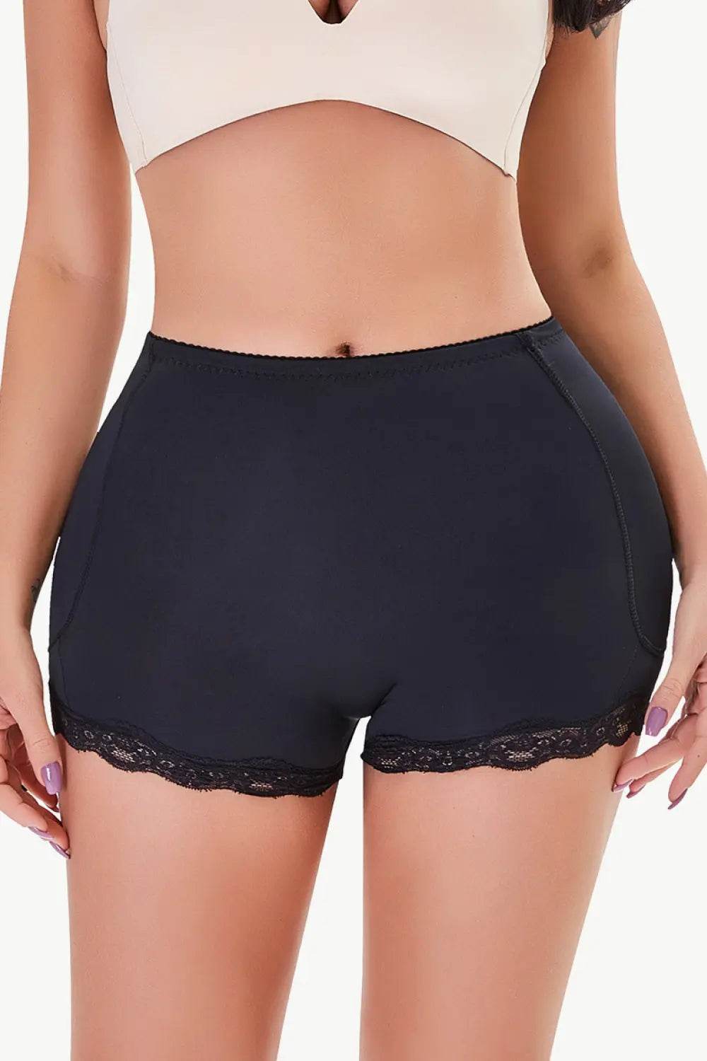 Full Size Lace Trim Shaping Shorts - Velveta Studio