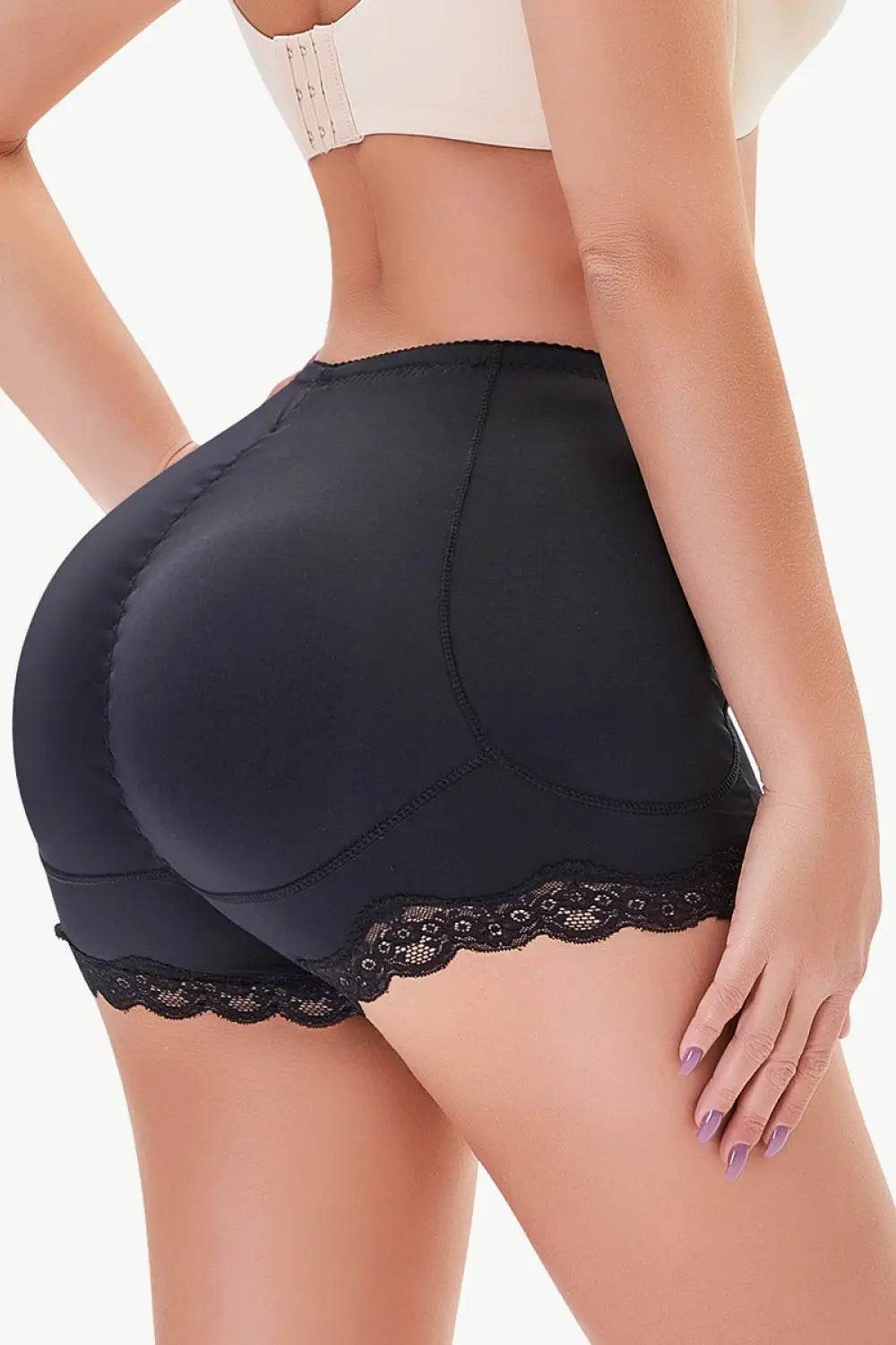 Full Size Lace Trim Shaping Shorts - Velveta Studio