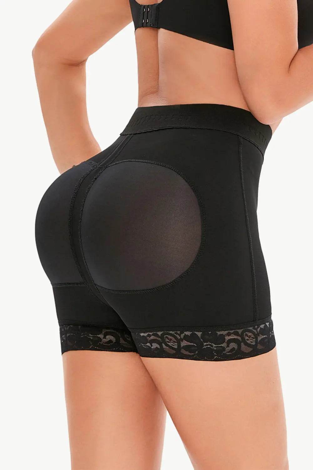 Full Size Pull-On Lace Trim Shaping Shorts - Velveta Studio