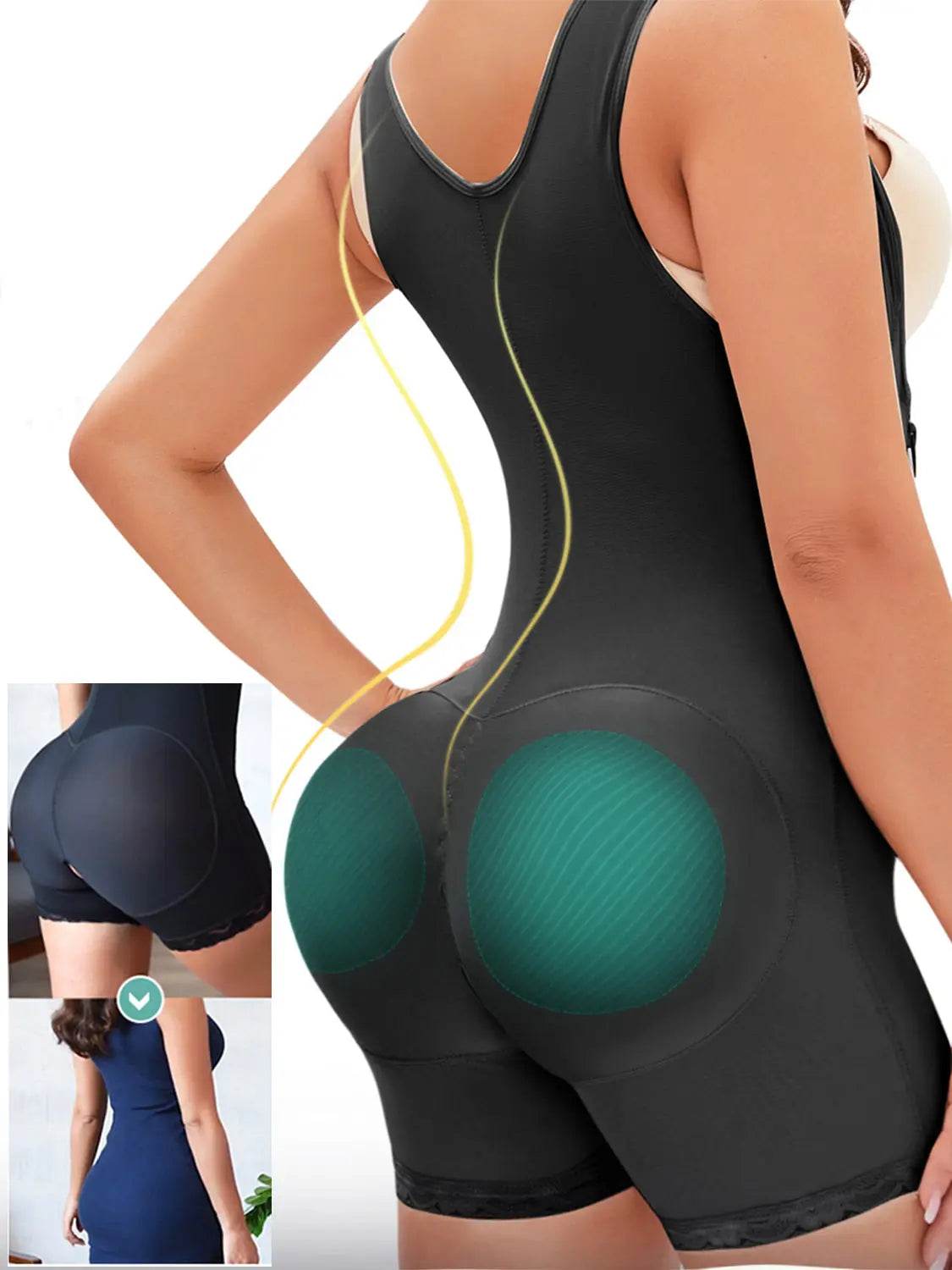 Full Size Side Zip Up Wide Strap Shapewear - Velveta Studio